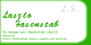 laszlo hasenstab business card